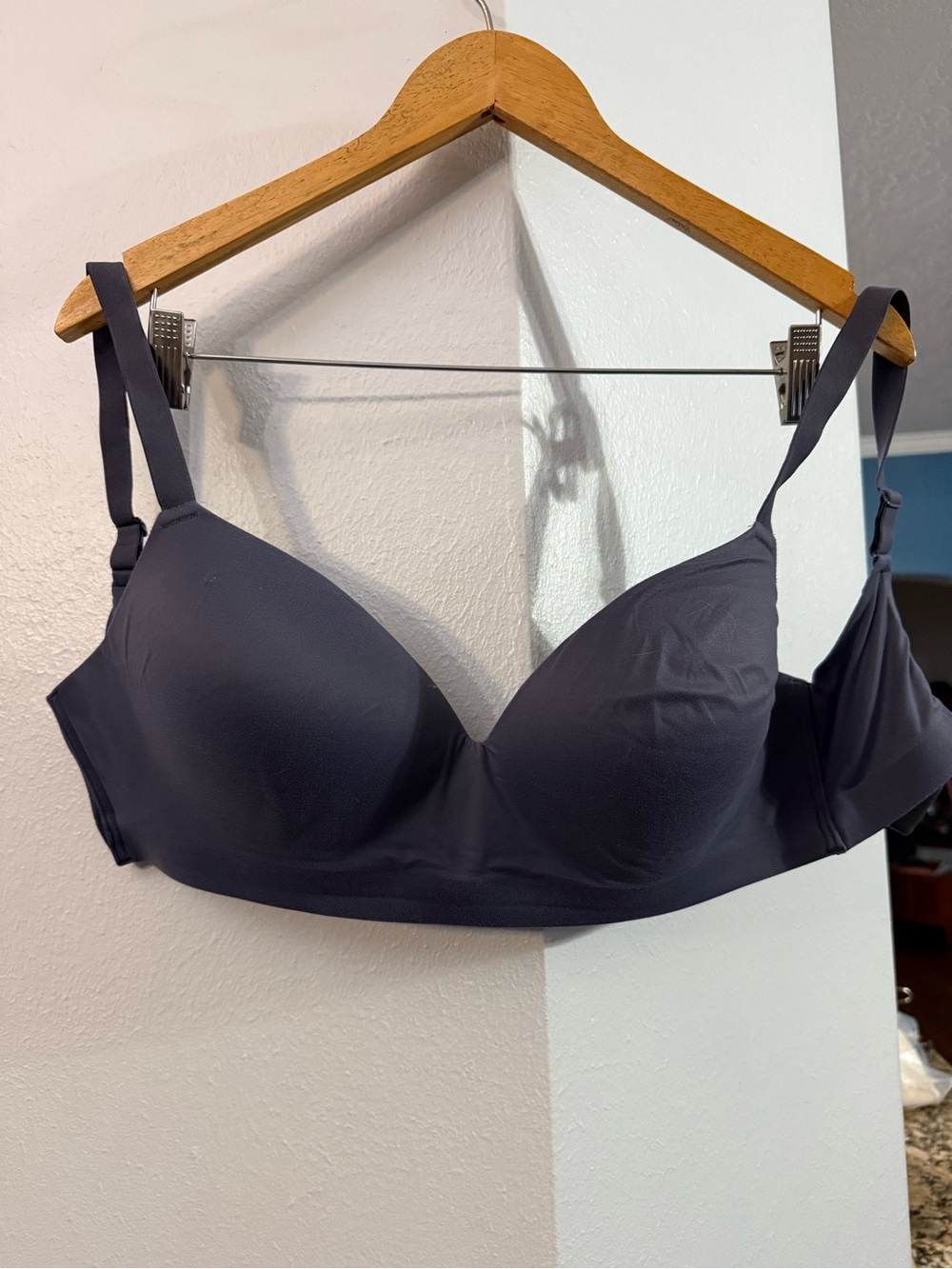 Soma 36DD Wireless T Shirt Bra Navy Seamless Lightly Lined Contour Comfort